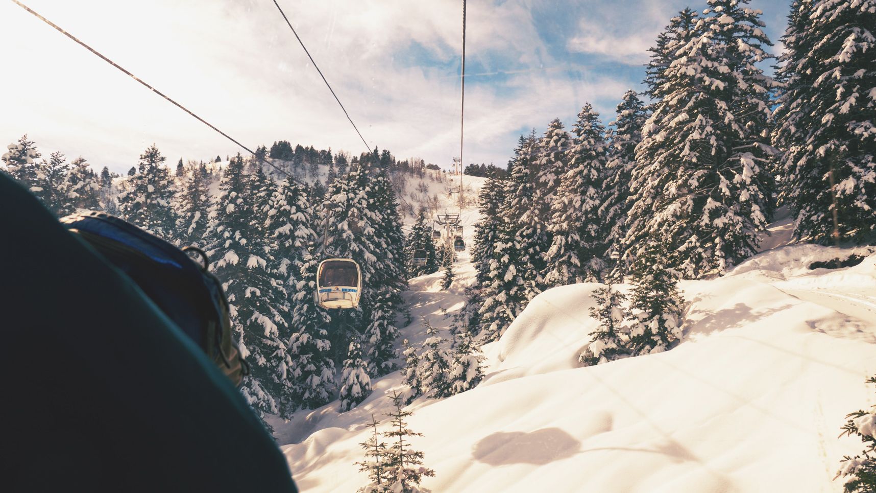 Couper à travers bois et neige
